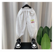 Boy's Red Text Print Sweatshirt & Joggers Set