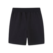 Boy's Black Plane Print Mid-Rise Shorts
