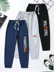 Boy's 3-Pack Basketball Print Joggers