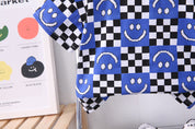 Boy's Blue Smile Print T-Shirt & Denim Shorts Set