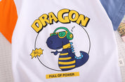 Boy's Dragon Print Half-Sleeve T-Shirt