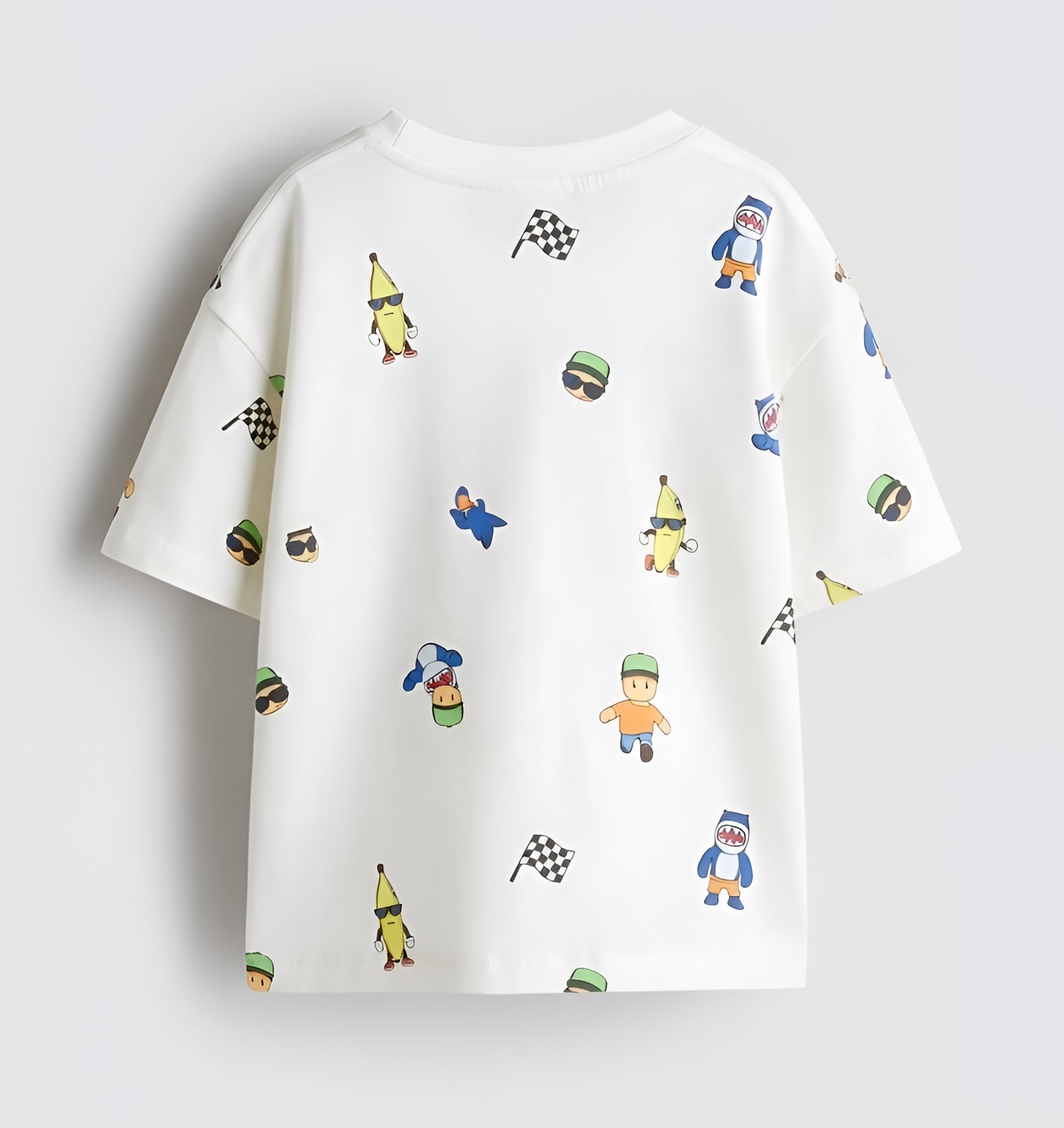 Boy's MiniCartoon Print Half-Sleeve T-Shirt - White