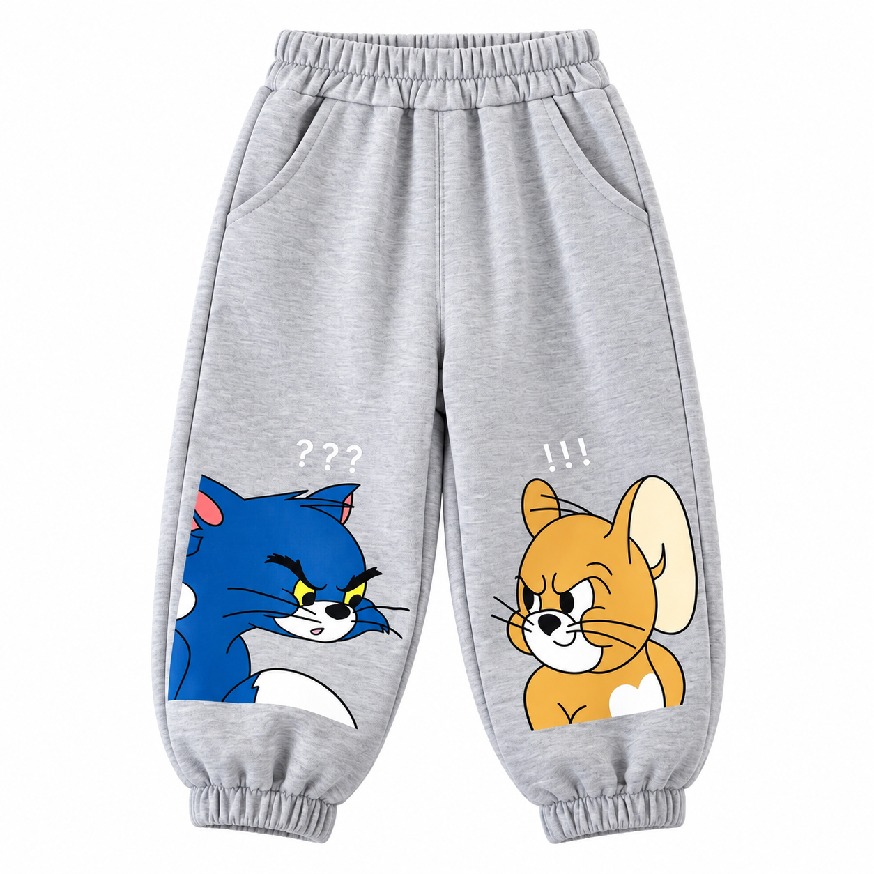 Googo Gaaga Kids Tom & Jerry Cartoon Printed Jogger Pants – Grey