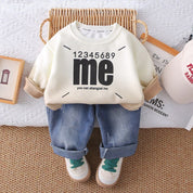 Boys Cotton Fleece Full Sleeves Printed Sweatshirt With Joggers Set Pack of 2 - Green & Brown