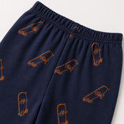 Googo Gaaga Girls Skateboard Printed Navy Blue Cotton Joggers