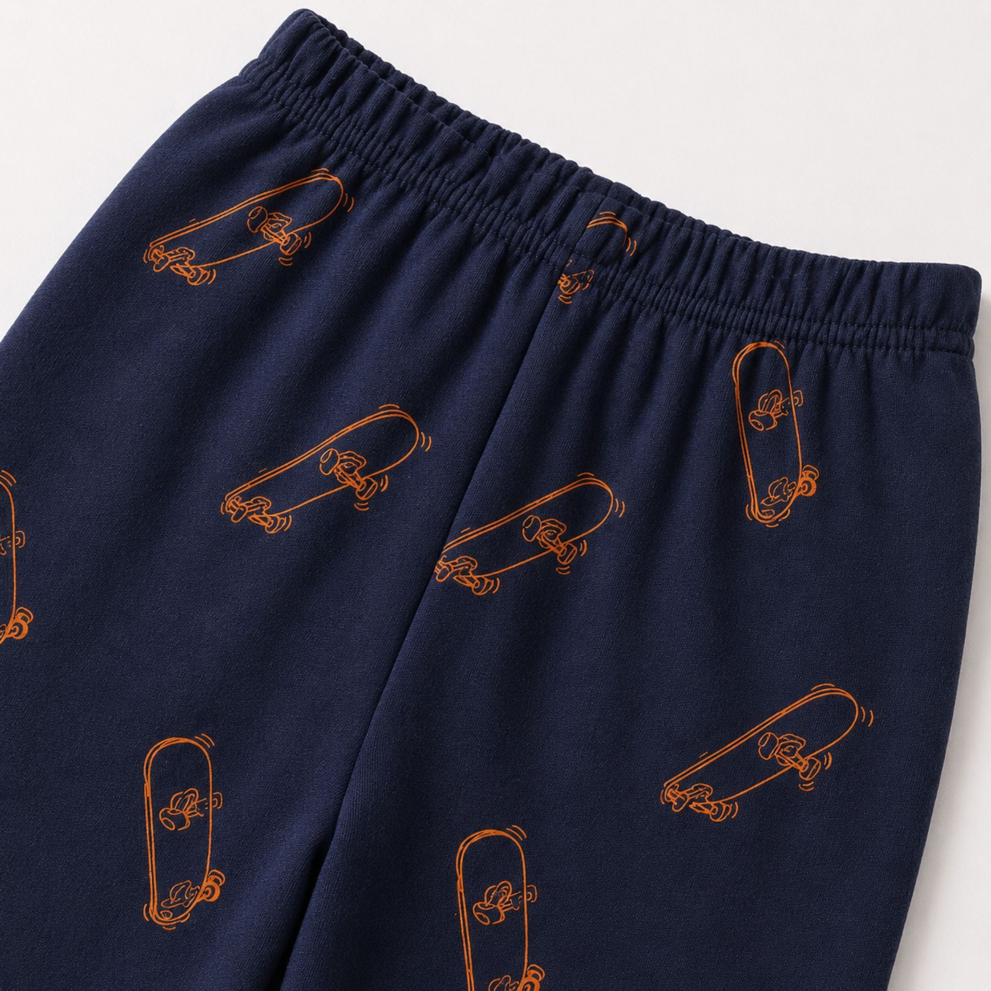 Googo Gaaga Girls Skateboard Printed Navy Blue Cotton Joggers