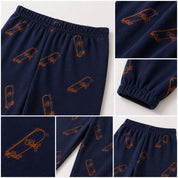 Googo Gaaga Girls Skateboard Printed Navy Blue Cotton Joggers