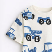 Googo Gaaga Boys Cotton Printed T-Shirt Pack of 2 - Apple & JCB