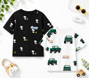Googo Gaaga Boys Cotton Printed T-Shirt Pack of 2 - Dog & Jeep