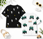 Googo Gaaga Boys Cotton Printed T-Shirt Pack of 2 - Dog & Jeep