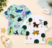 Googo Gaaga Boys Cotton Printed T-Shirt Pack of 2 - Octopus & Dog