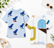 Googo Gaaga Boys Cotton Printed T-Shirt Pack of 2 - Shapes & Dino