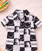 Boys Cotton Half Sleeves Tee & Shorts Set Pack Of 2  - Red & Black