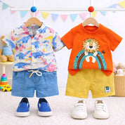 Boys Cotton Half Sleeves T-Shirt & Shorts Set Pack Of 2