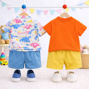 Boys Cotton Half Sleeves T-Shirt & Shorts Set Pack Of 2