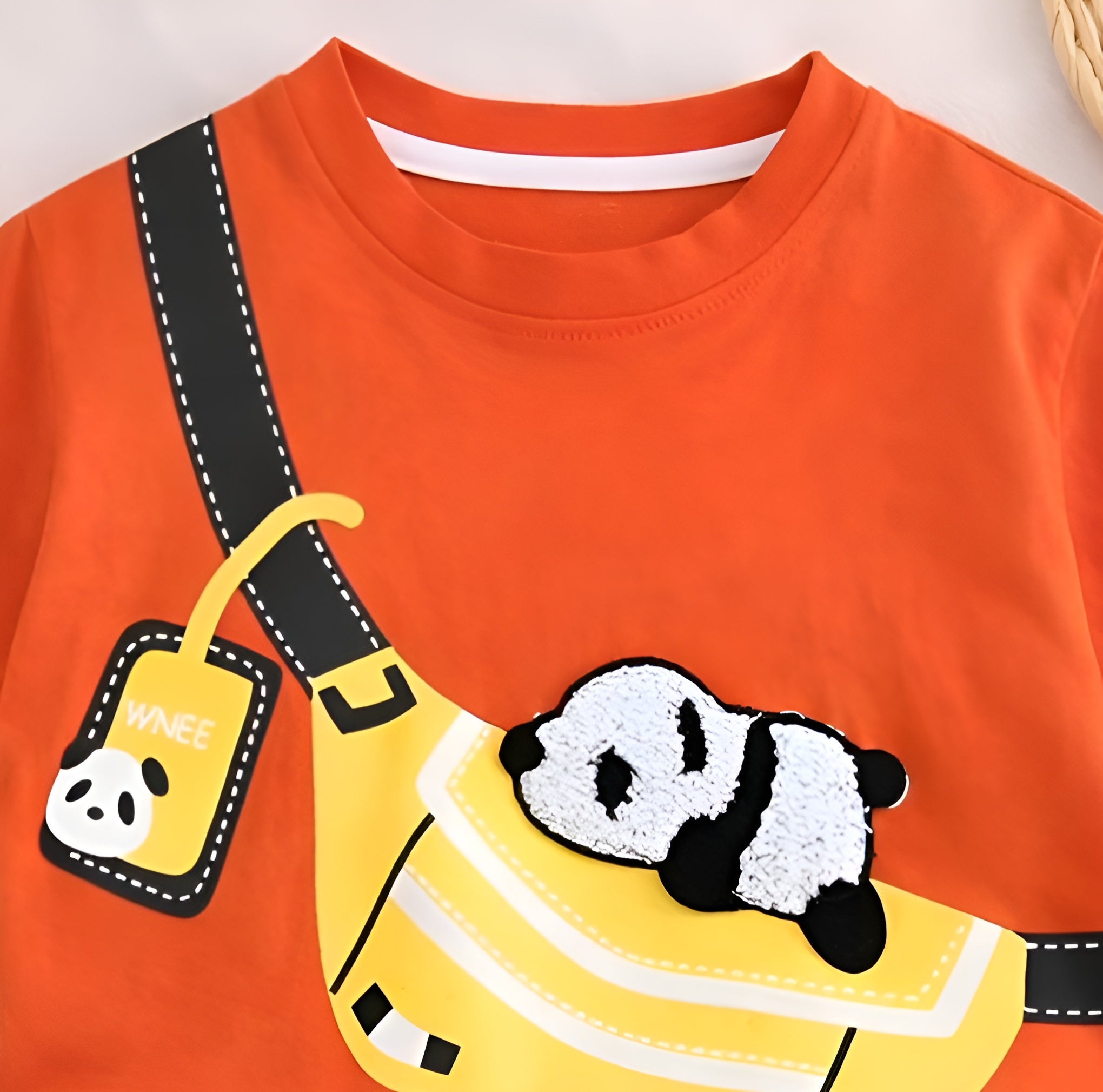 Boy's Panda Print T-Shirt & Shorts Set