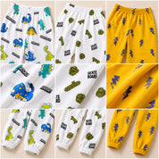 Googo Gaaga Girls Dinosaur, Skateboard & Lightning Printed Cotton Joggers – Pack of 3