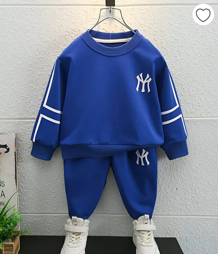 Boys Cotton Light Winter Knit Full Sleeves Text Printed Sweatshirt With Joggers Set Pack of 2