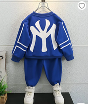 Boys Cotton Light Winter Knit Full Sleeves Text Printed Sweatshirt With Joggers Set Pack of 2