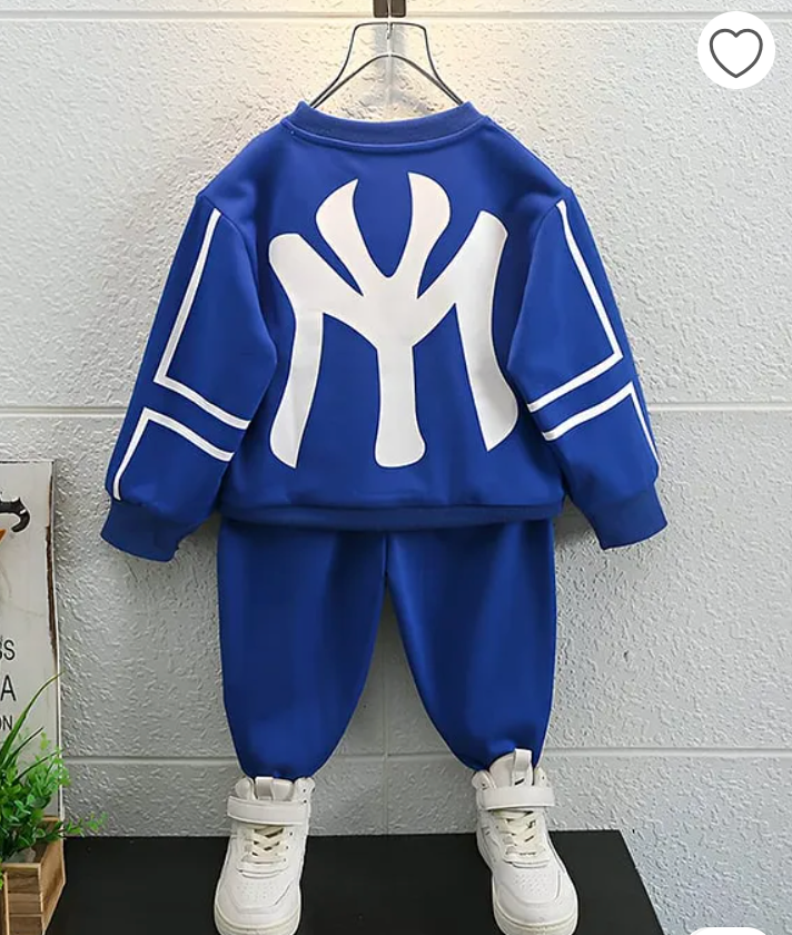 Boys Cotton Light Winter Knit Full Sleeves Text Printed Sweatshirt With Joggers Set Pack of 2