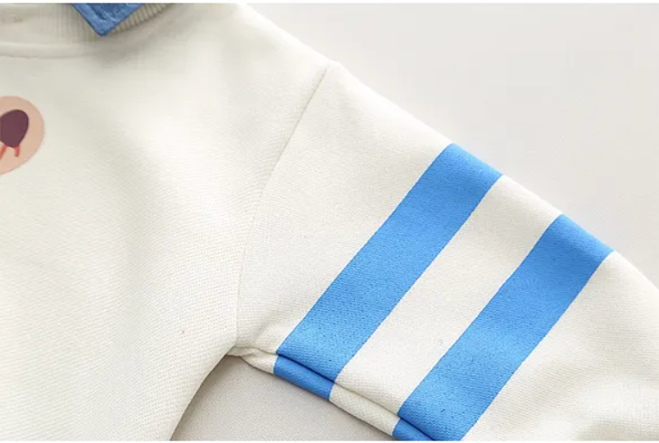 Boys Cotton Light Winter Knit Full Sleeves Teddy Printed Sweatshirt With Joggers Set Pack of 2