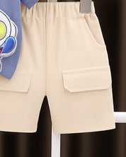 Blue Baby Robo Tshirt & shorts