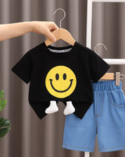 Black Smile Tshirt & Shorts