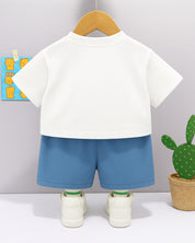 White jump kid Tshirts & Shorts