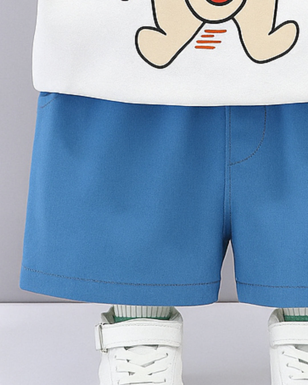White jump kid Tshirts & Shorts