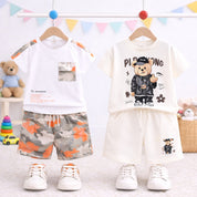 Boys Cotton Half Sleeves T-Shirt & Shorts Set Pack Of 2