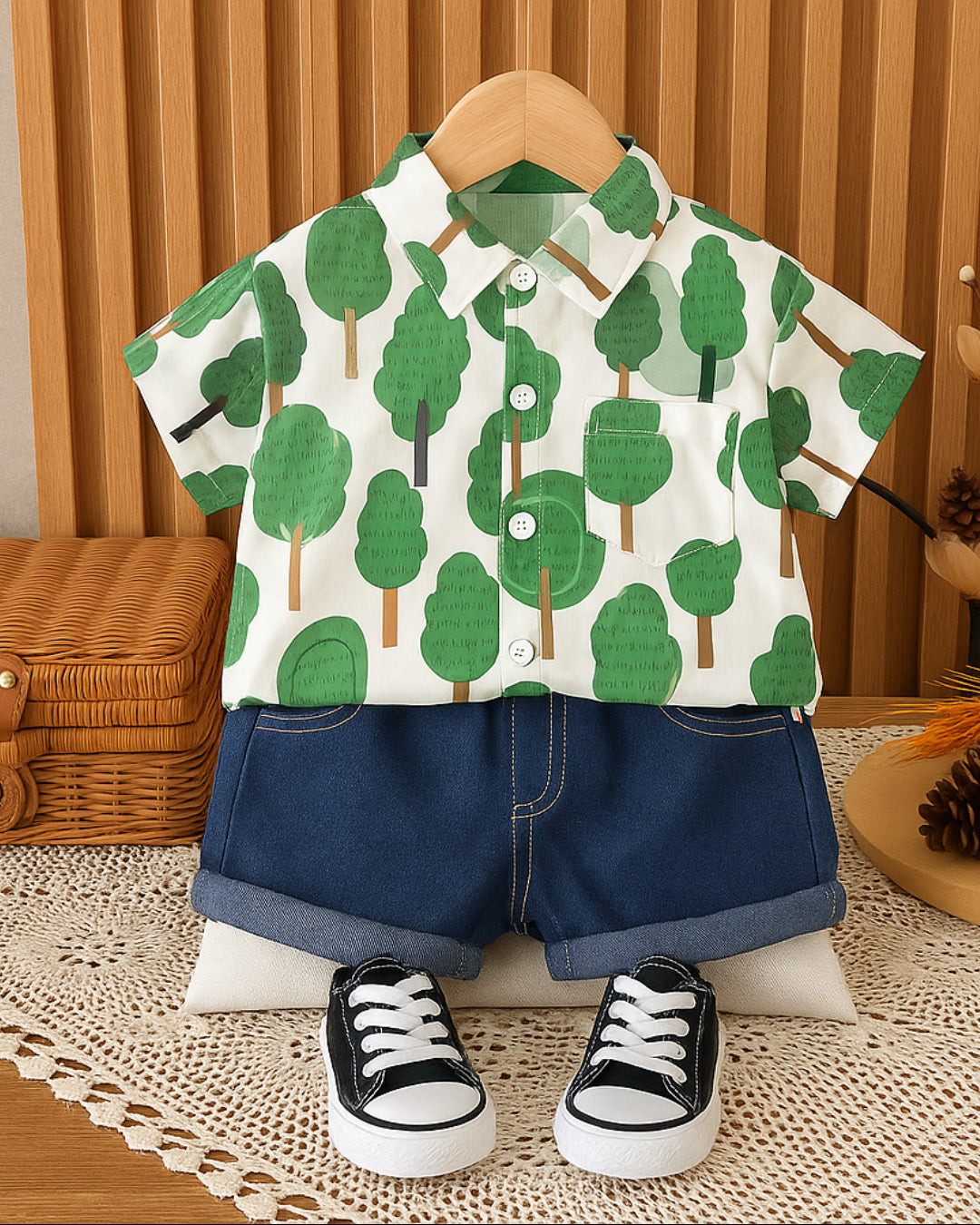 Tree AOP & Tshirt and shorts