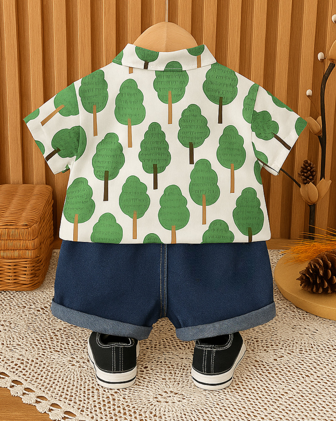 Tree AOP & Tshirt and shorts