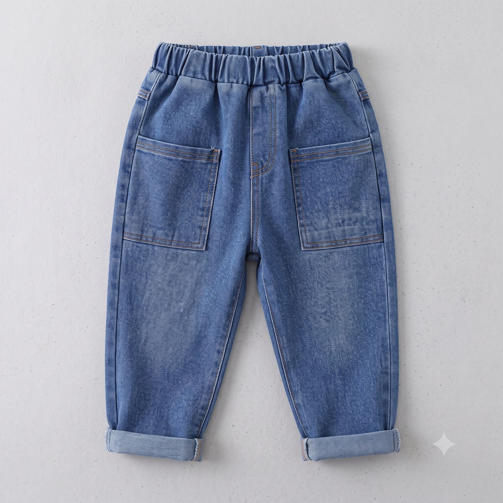 Googo Gaaga Boys Grey Spider Graphic Sweatshirt with Blue Denim Jeans Set
