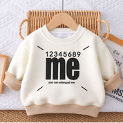 Googo Gaaga Kids Off-White Typography MeText Printed Full-Sleeve Sweatshirt