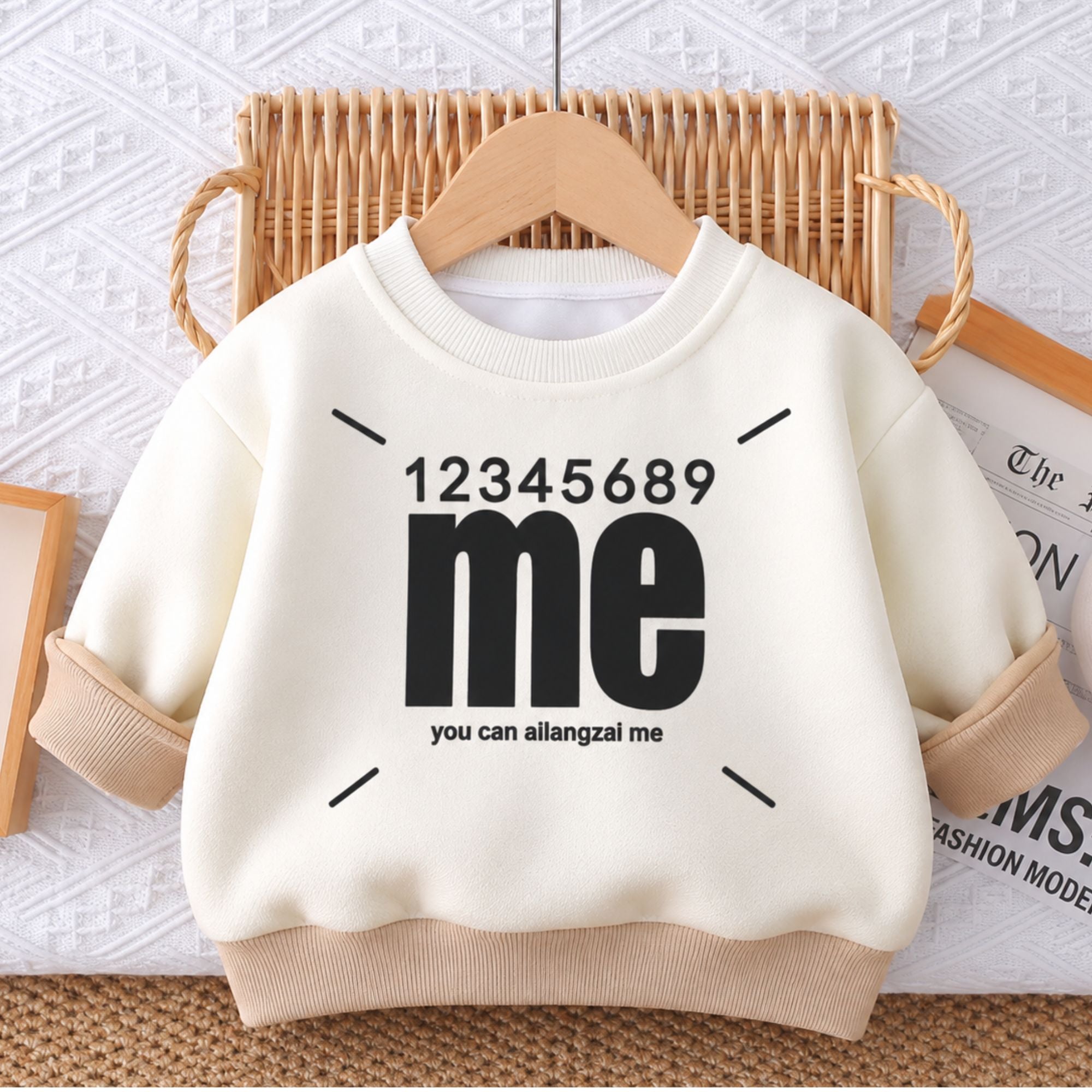 Googo Gaaga Kids Off-White Typography MeText Printed Full-Sleeve Sweatshirt