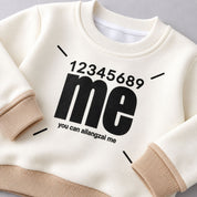 Googo Gaaga Kids Off-White Typography MeText Printed Full-Sleeve Sweatshirt