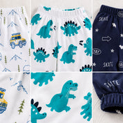 Googo Gaaga Girls Truck-CoolSkate, Dinosaur & Skate Printed Cotton Joggers – Pack of 3