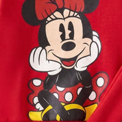Googo Gaaga Girls Minnie Mouse Printed Sweatshirt & Jogger Set (Red)