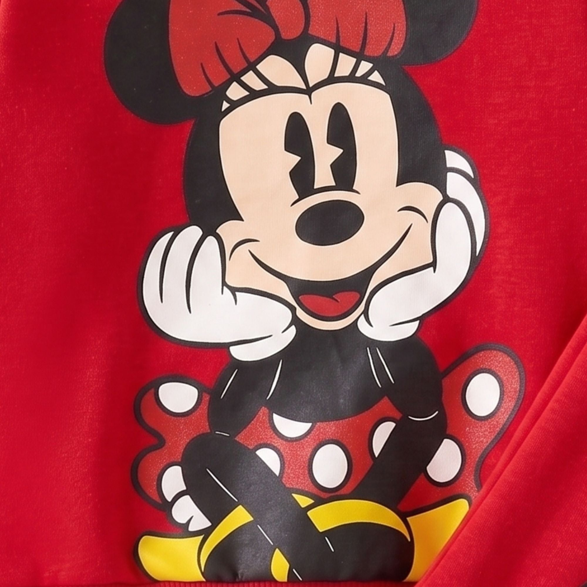 Googo Gaaga Girls Minnie Mouse Printed Sweatshirt & Jogger Set (Red)