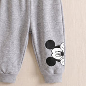 Googo Gaaga Kids Disney Mickey Mouse Printed Sweatshirt & Jogger Set – Red & Grey