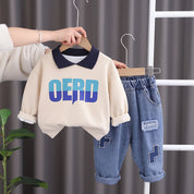 Boys Collar OERD sweatshirt & Denim Pant
