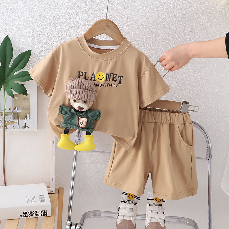 Boys woolen Teddy T-shirt & shorts