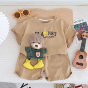 Boys woolen Teddy T-shirt & shorts