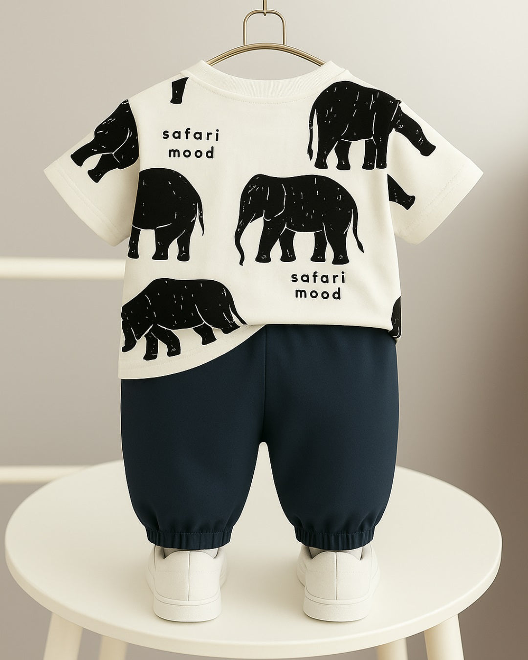 Elephant Tshirt with Printed pant