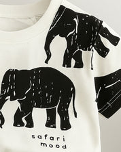 Elephant Tshirt with Printed pant