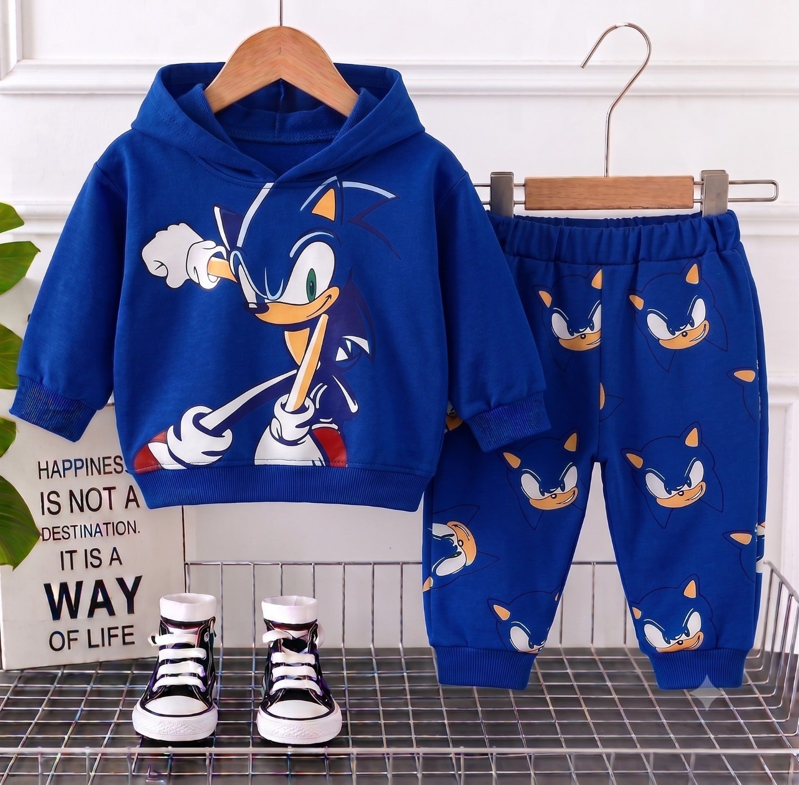 Googo Gaaga Kids Sonic Hoodie & Jogger Set – Blue