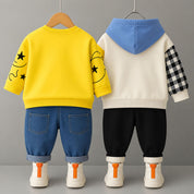 Googo Gaaga Boys Pack of 2 Printed Sweatshirt & Hoodie with Pants Sets