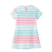 Girl's Unicorn Striped Sequin Frock