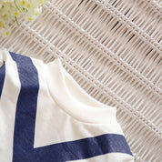 Boy's White Full-Sleeve Sweatshirt & Pants Set
