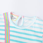 Girl's Unicorn Striped Sequin Frock